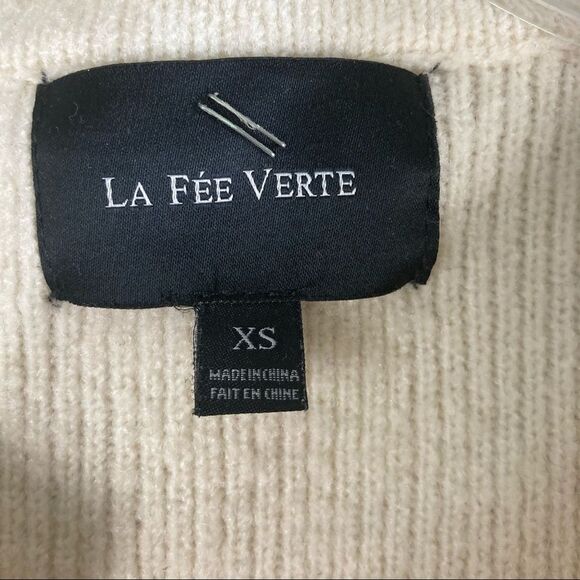 La Fee Verte - Anthropologie Stripe Wool Blend Classy Cardigan Sweater Size XS - Picture 9 of 9